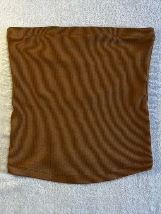 a new day Tops - A New Day Brown Ribbed Tube Top - XS